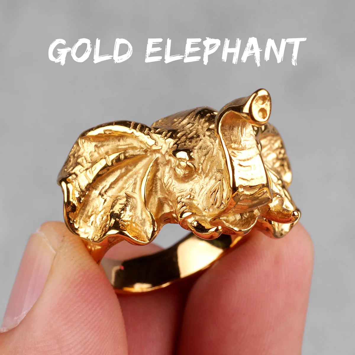 Anel Animal 3D Aço Inox