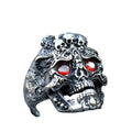 Anel Caveira Eyes Vermelhos - Rocktude