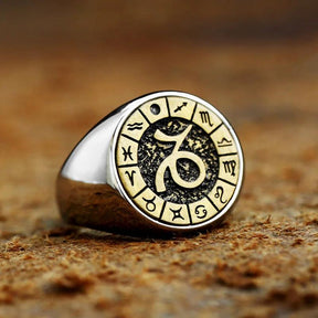 Anel Signo do Zodíaco Forjado - Rocktude