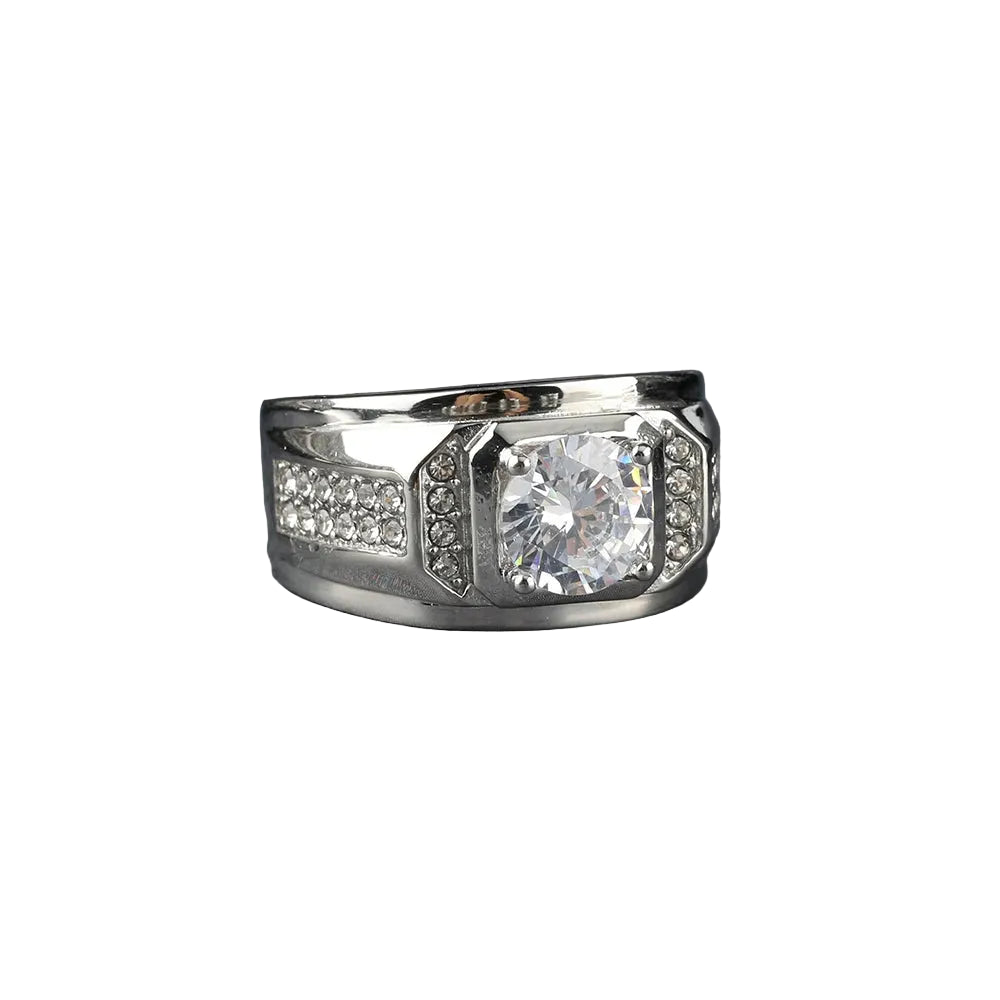 Anel Pedra Brilhante com Strass