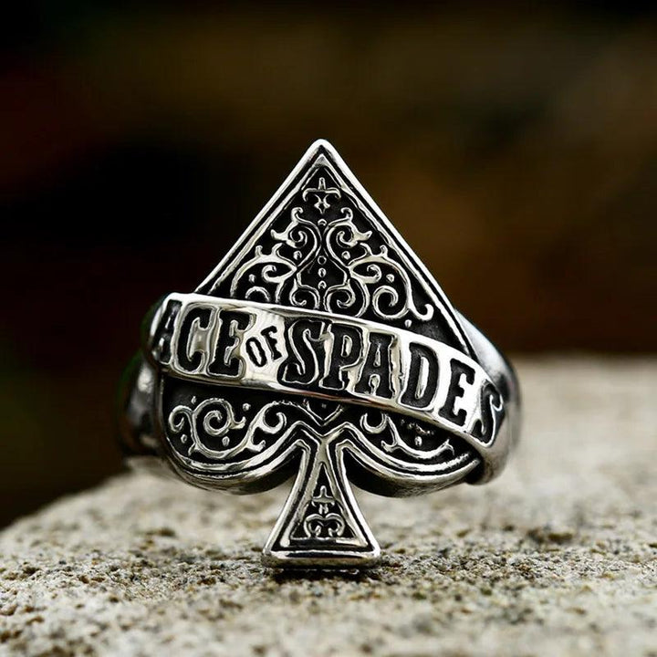 Anel Ás de Espadas Aço Inoxidável - Rocktude