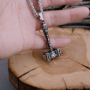 Colar Pingente Martelo de Thor Norueguês Aço Inox - Rocktude