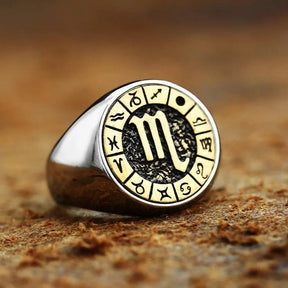 Anel Signo do Zodíaco Forjado - Rocktude