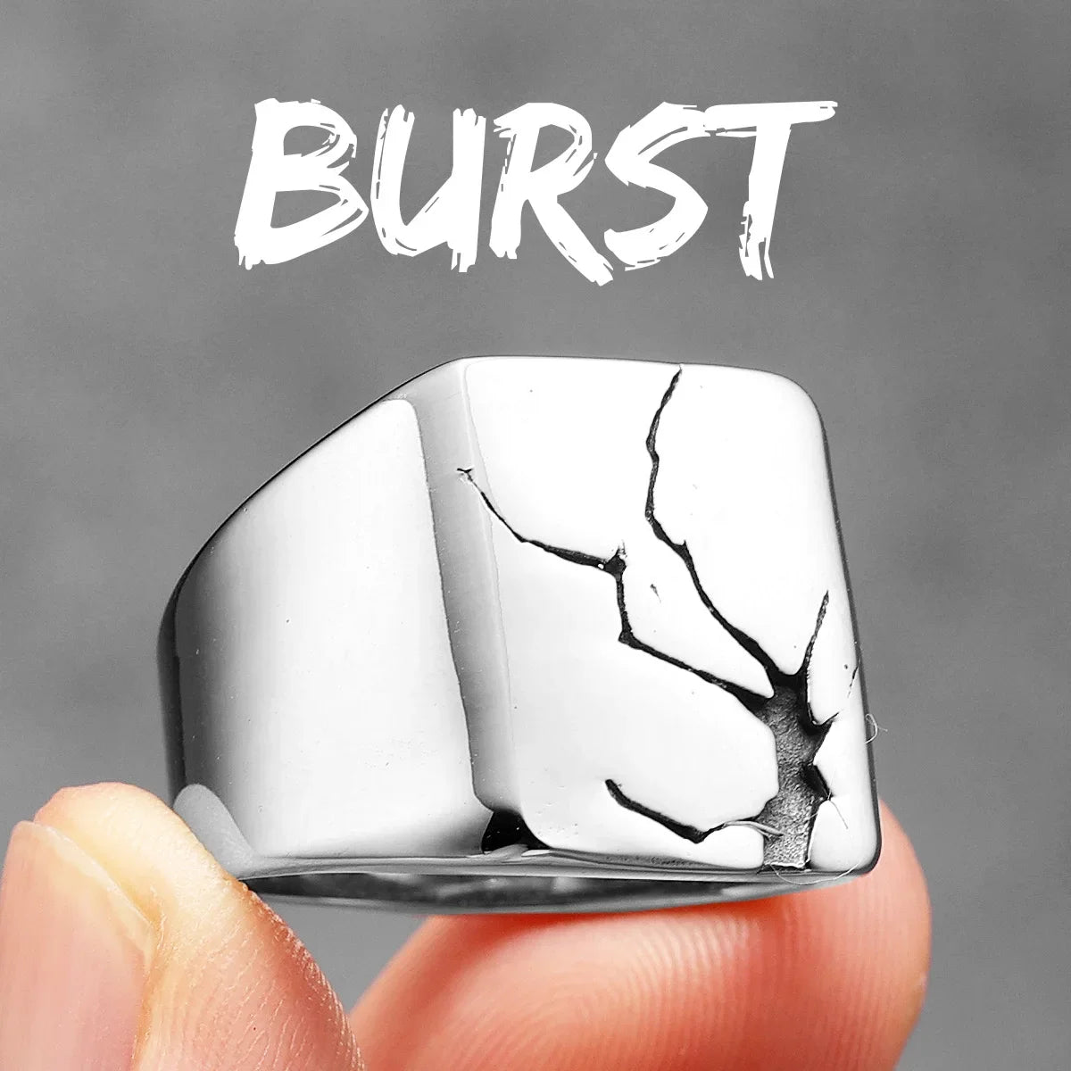 Anel Aço Inox Burst