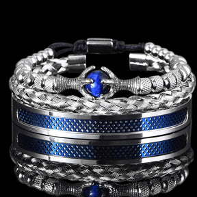 Pulseira Olho de Tigre Super Luxo 3 Peças - Rocktude