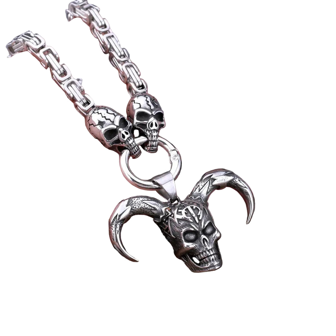 Colar Masculino Palhaço Skull - Rocktude