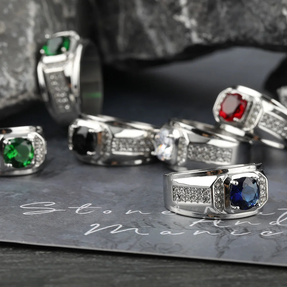 Anel pedra brilhante com strass | Rocktude
