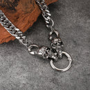 Corrente de Cintura Skull Cubana Aço Inox