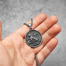 Colar Amuleto São Jorge São Miguel Aço Inox