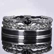 Pulseira Olho de Tigre Super Luxo 3 Peças - Rocktude