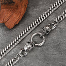 Corrente de Cintura Skull Cubana Aço Inox
