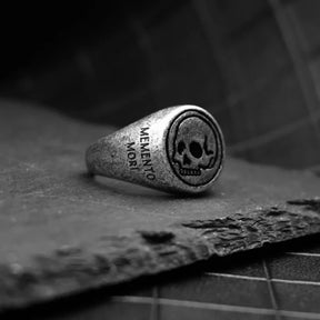 Anel Skull Memento Mori Vintage