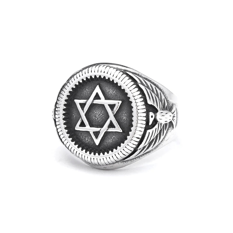 Anel estrela de Davi aço inox | Rocktude