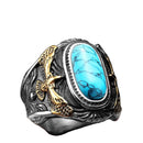 Anel Pedra Turquesa - Rocktude