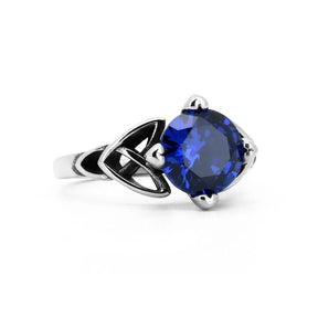 Anel Feminino Pedra Azul