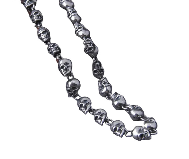 Colar Corrente Dingy Elos de Caveira - Rocktude