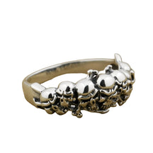 Anel de Caveiras Prata 925 - Rocktude