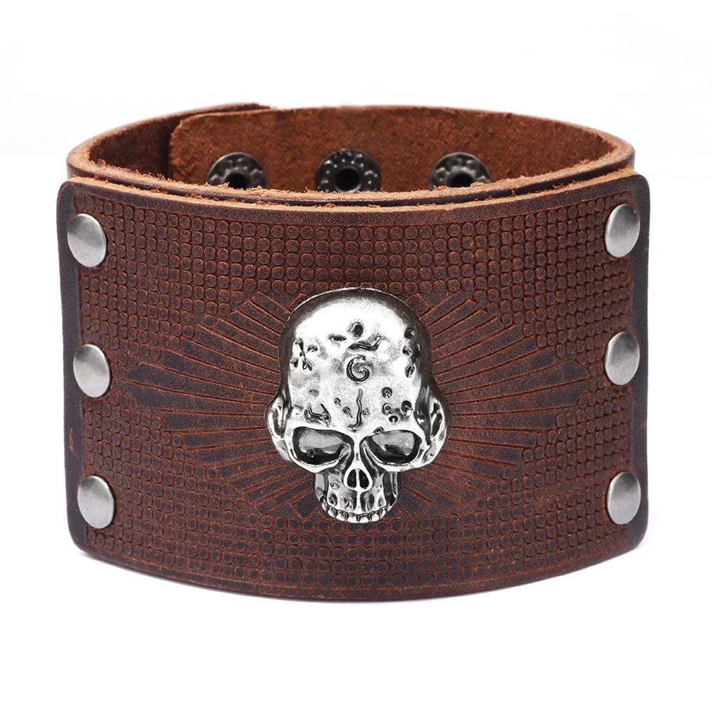 Pulseira bracelete skull | Rocktude