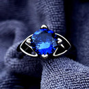 Anel Feminino Pedra Azul