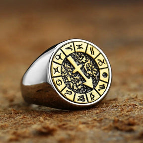 Anel Signo do Zodíaco Forjado - Rocktude