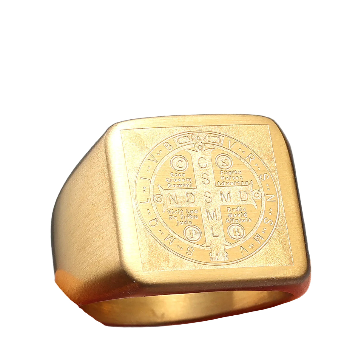 Anel Quadrado São Bento Aço Inox