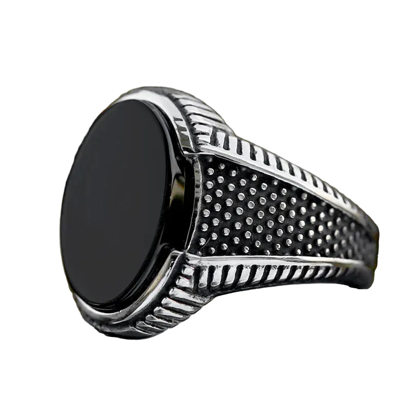 Anel Masculino Black Stone
