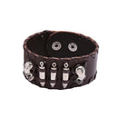 Pulseira De Couro Genuíno Cuff - Rocktude