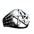 Anel Pentagrama Garra - Rocktude