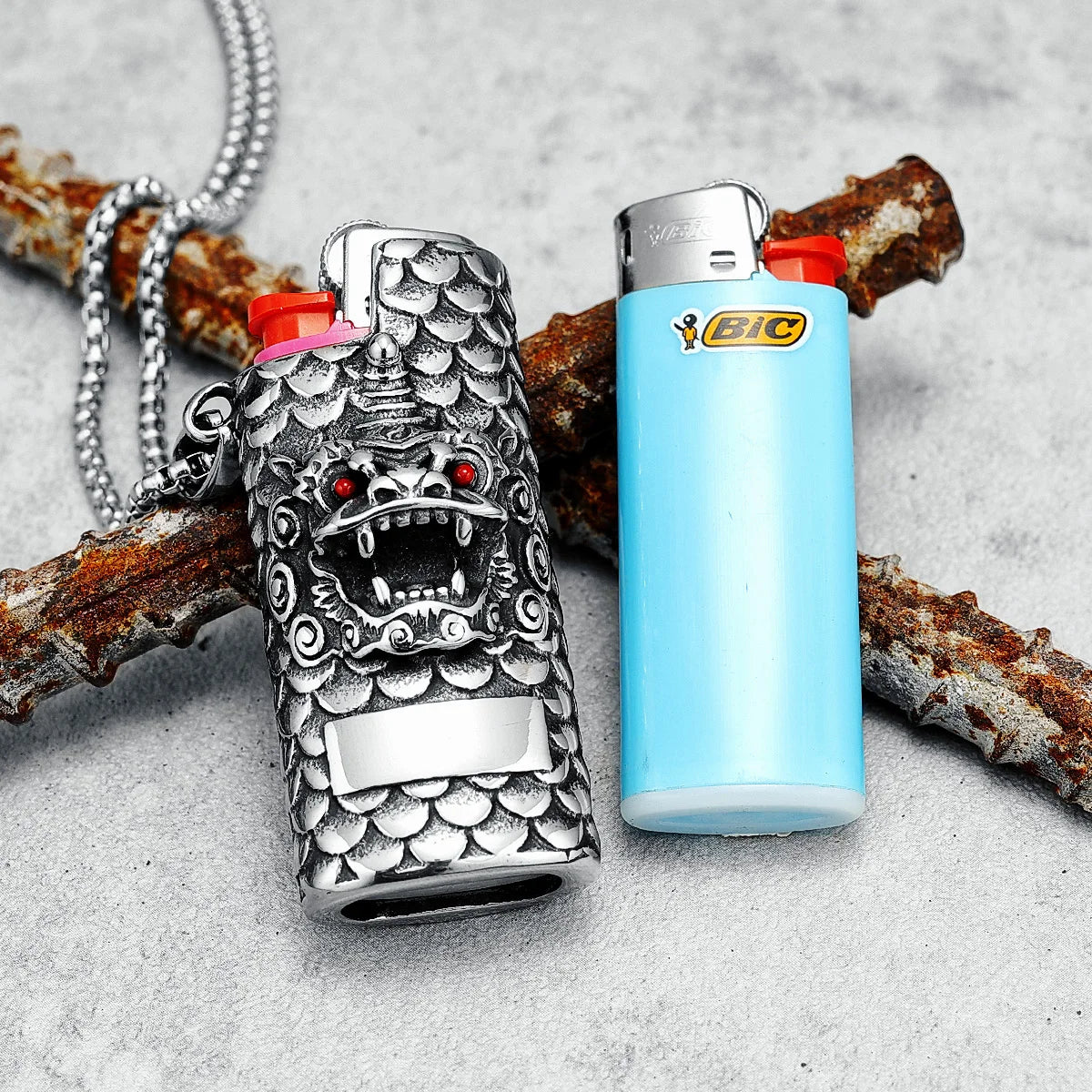 Colar Case Dragon Aço Inox