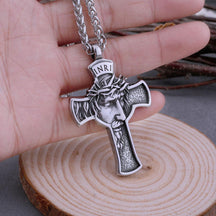 Colar Pingente Cruz Aço Inox - Rocktude