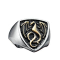 Anel Dragon Shield Aço Inox