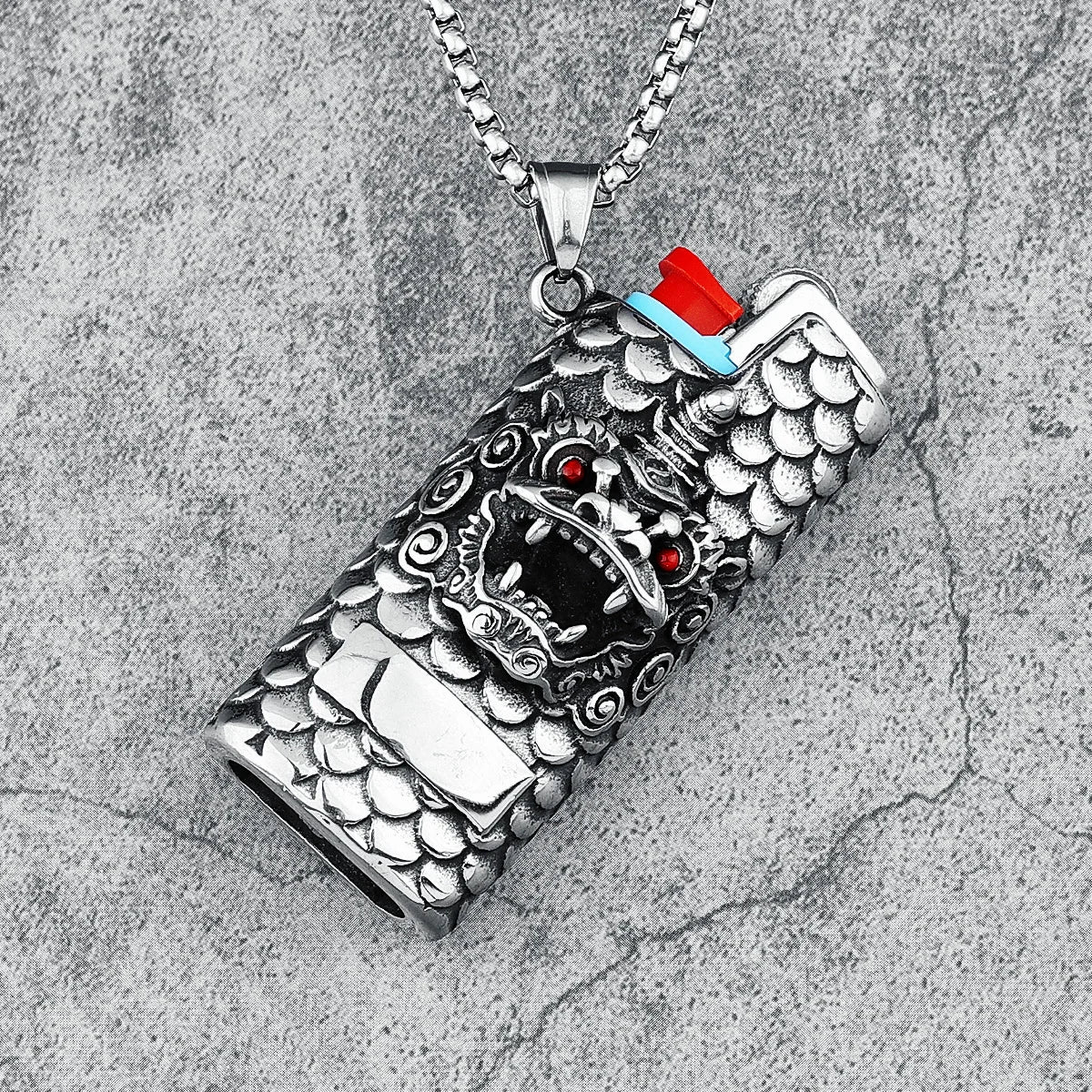 Colar Case Dragon Aço Inox