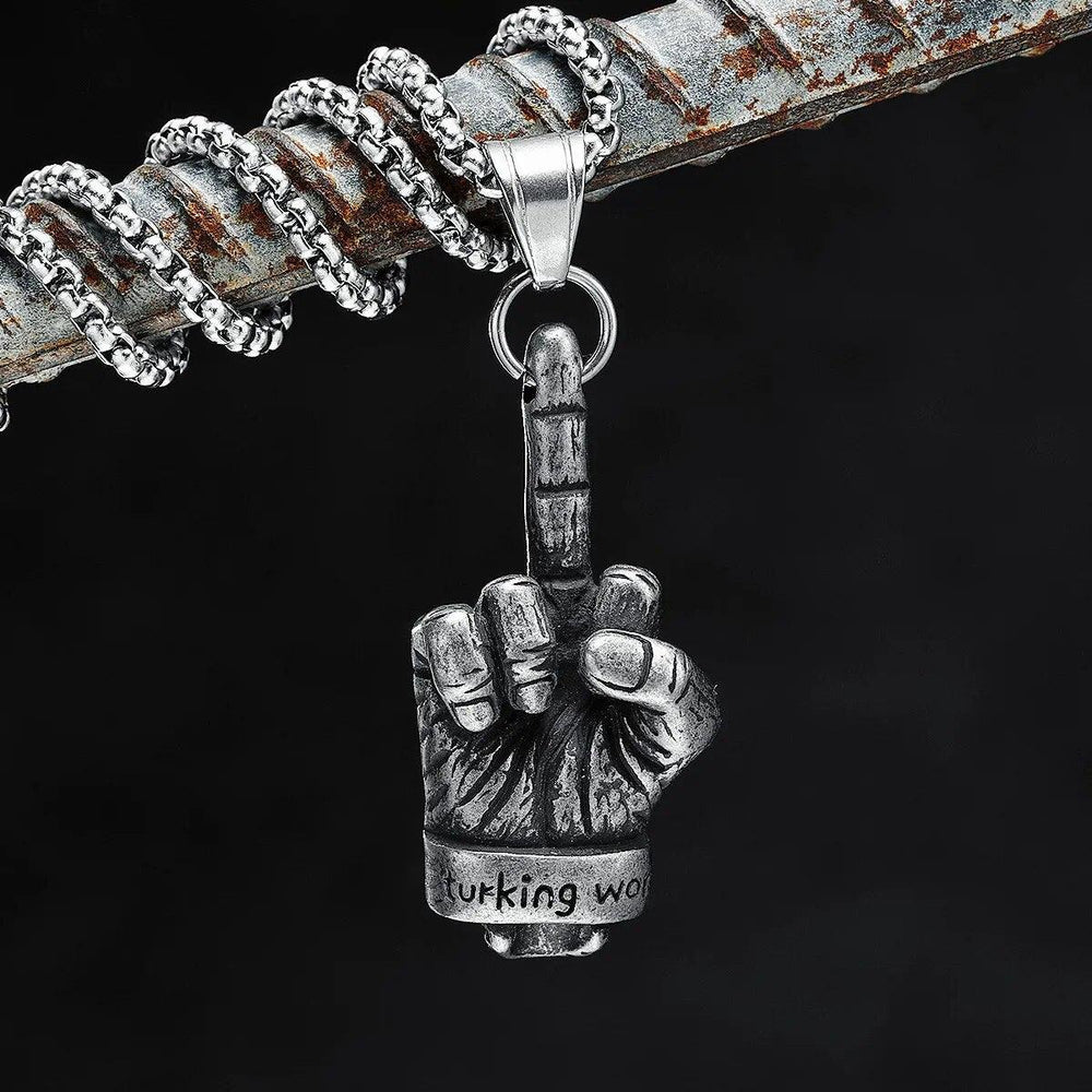 Colar Rebelde Dedo do meio - Rocktude
