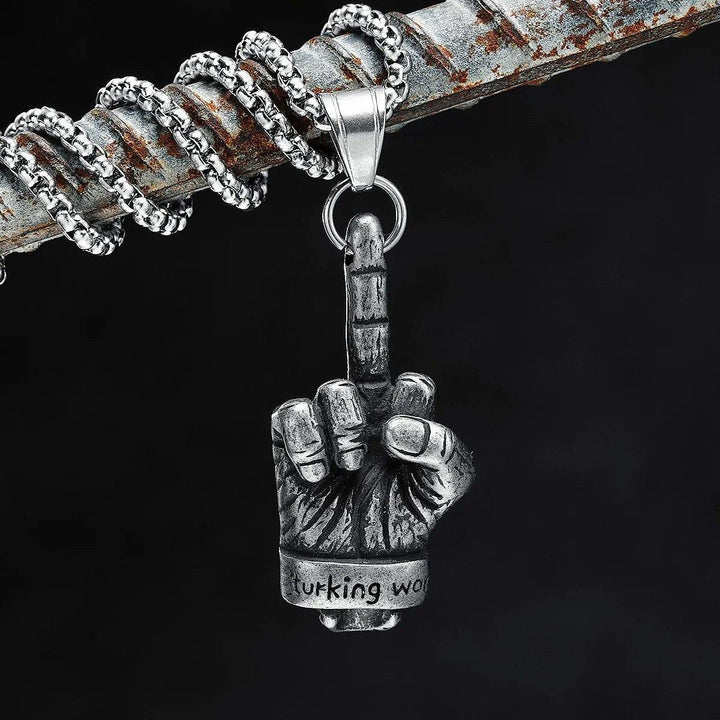 Colar Rebelde Dedo do meio - Rocktude