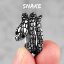 Anel Animal 3D Aço Inox