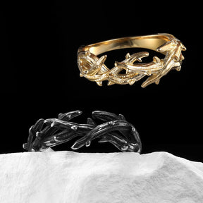 Anel Thorn Crown Aço Inox