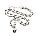 Colar Pingente Caveira Prata S925 - Rocktude
