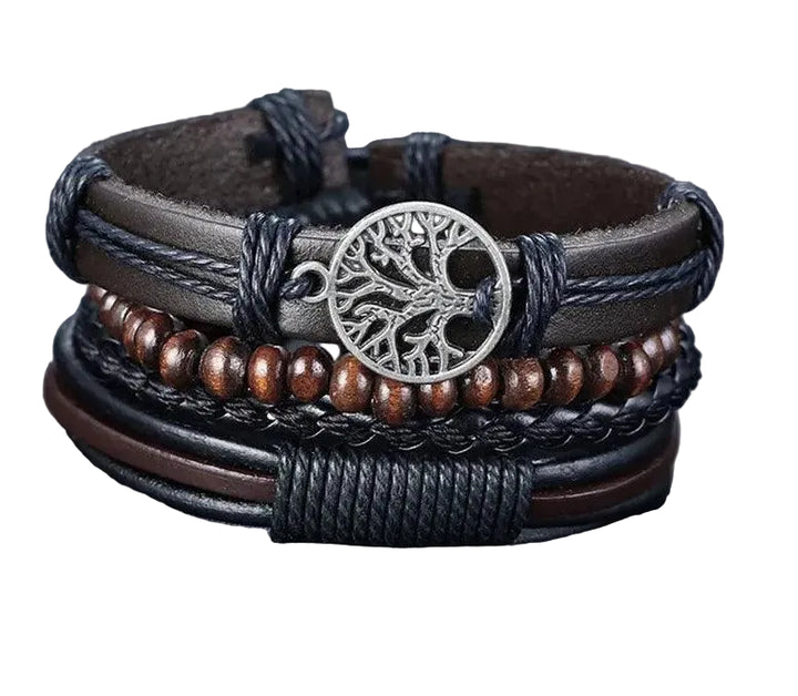 Pulseira de Couro Trançadas Rocktude - Rocktude