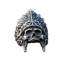 Anel Skull Indígena Aço Inoxidável - Rocktude
