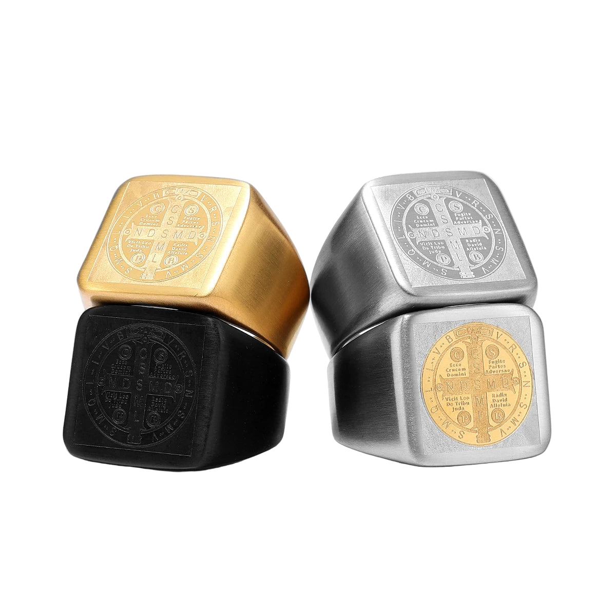 Anel Quadrado São Bento Aço Inox