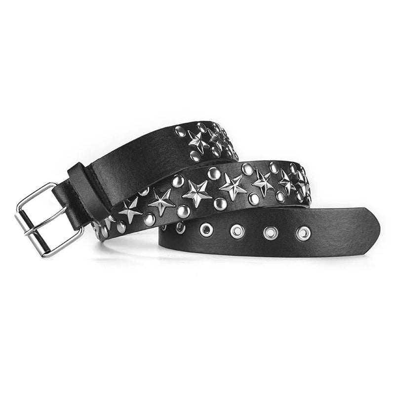 Cinto couro punk star | Rocktude