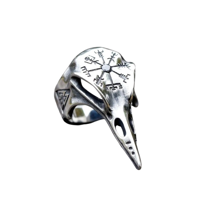 Anel Corvo Viking Aço Inox