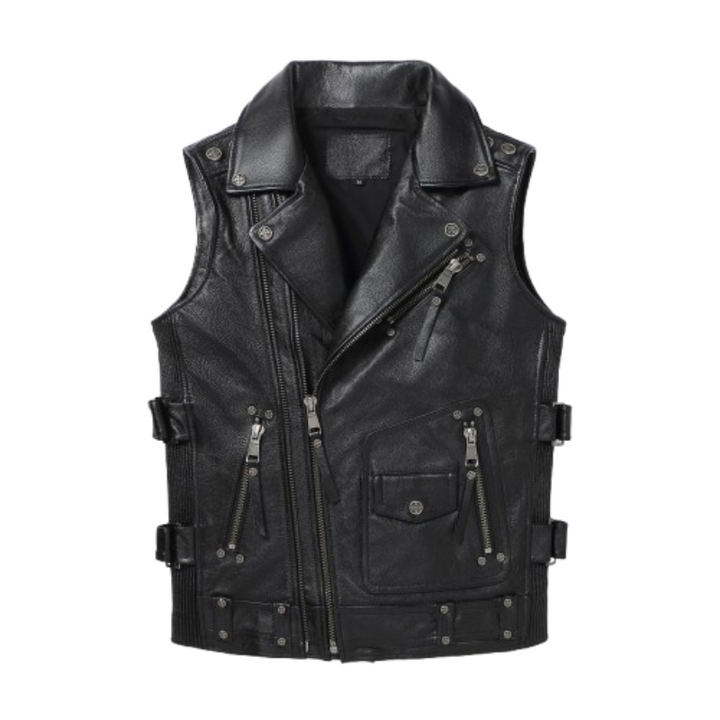 Colete Couro Legítimo Biker