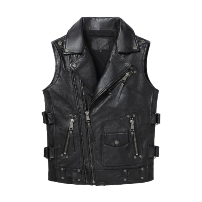 Colete Couro Legítimo Biker
