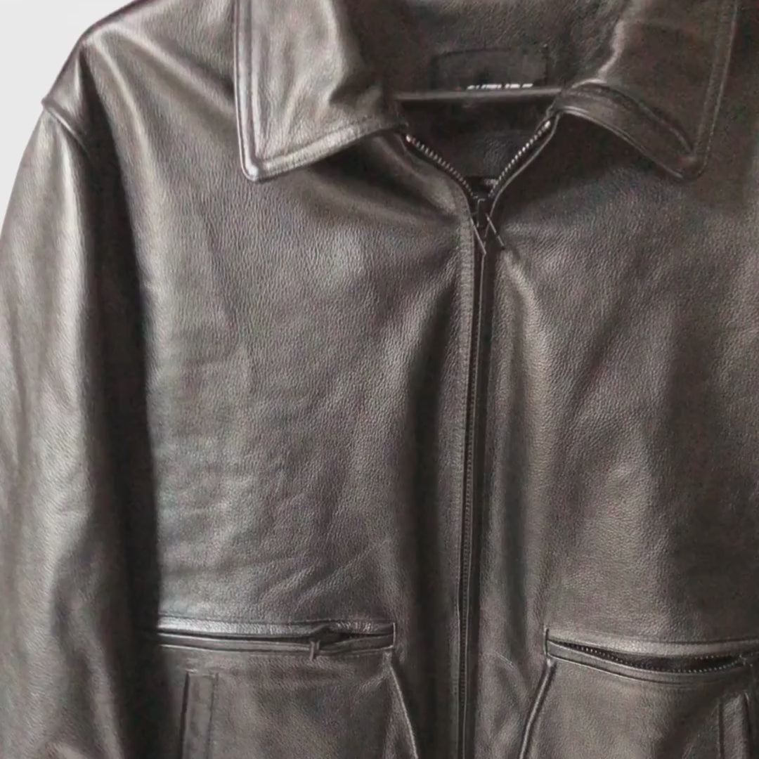 Jaqueta de Couro Legítimo Vintage