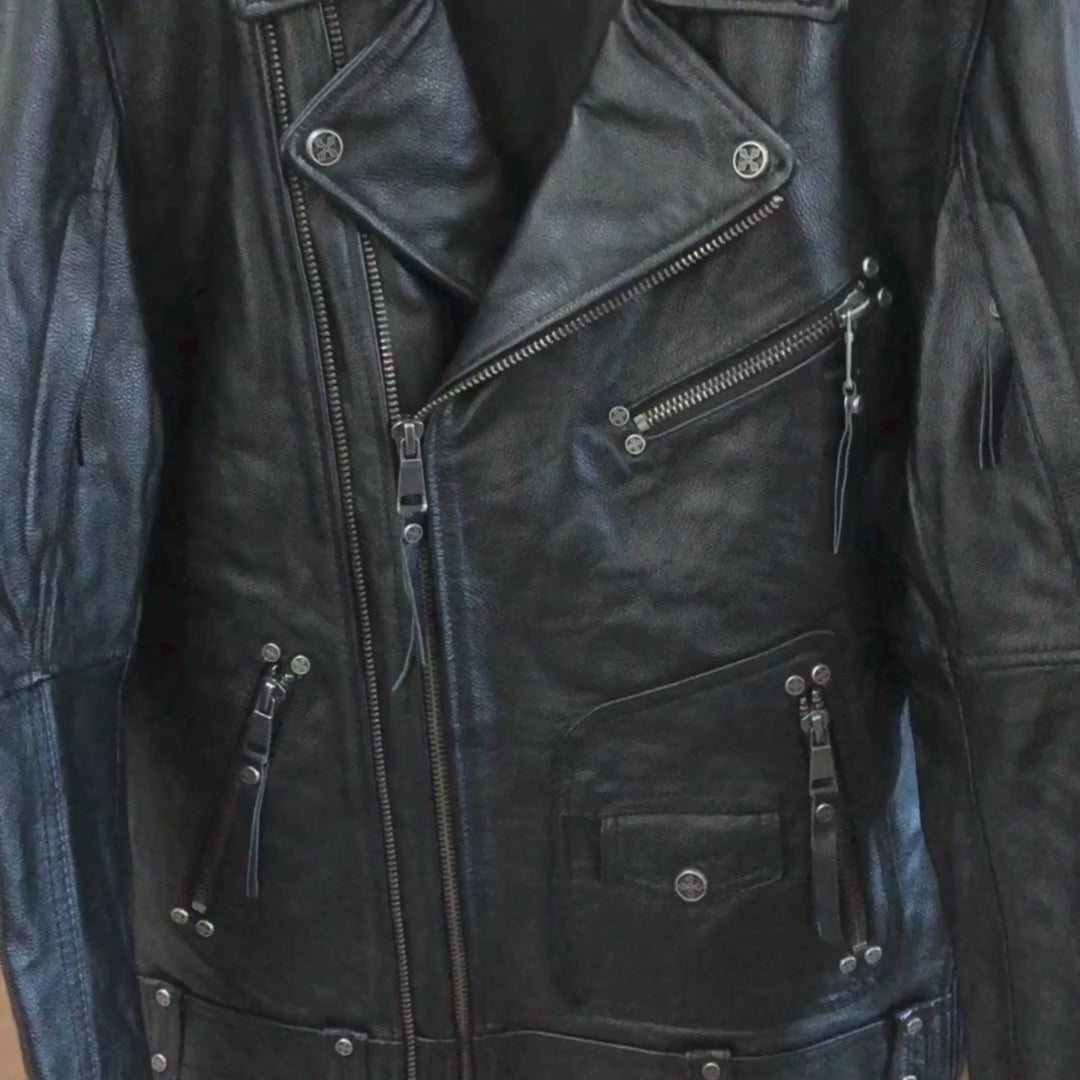 Jaqueta Couro Masculina Biker