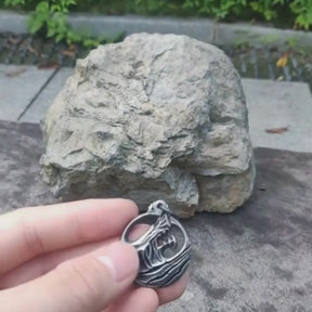 Colar Viking Pingente Lobo Aço inox