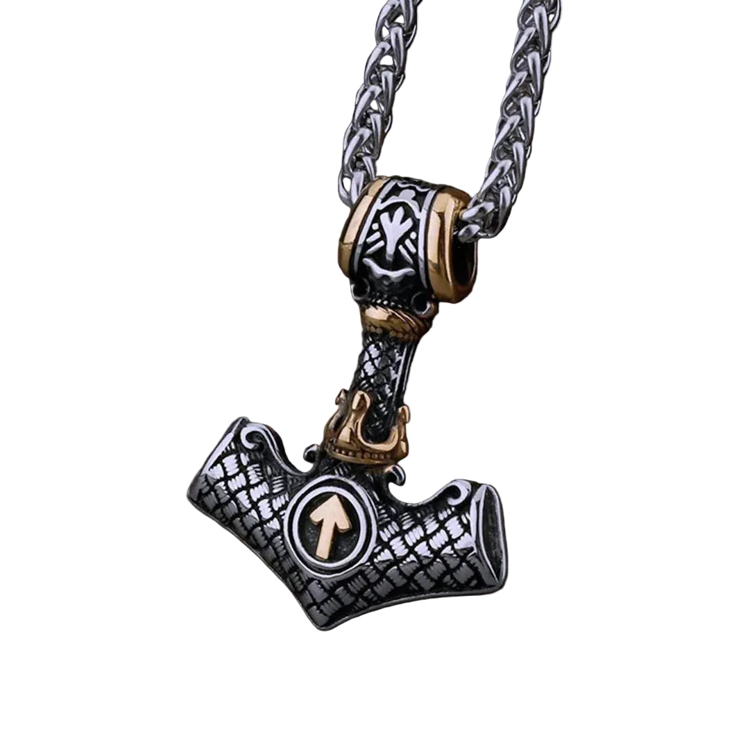 Colar Thor Amuleto Odin Aço Inox - Rocktude