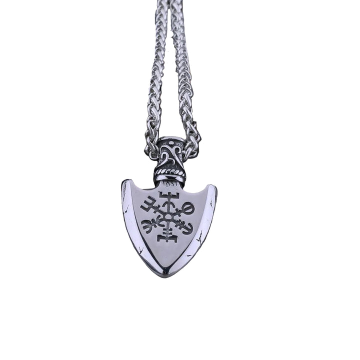 Colar Viking Seta Lança Runa Aço Inox - Rocktude