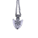 Colar Viking Seta Lança Runa Aço Inox - Rocktude
